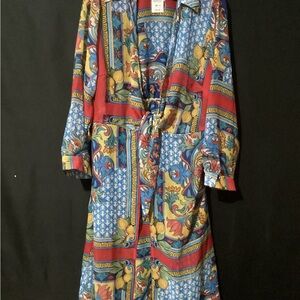 Ashley Stewart Red and Blue Kimono